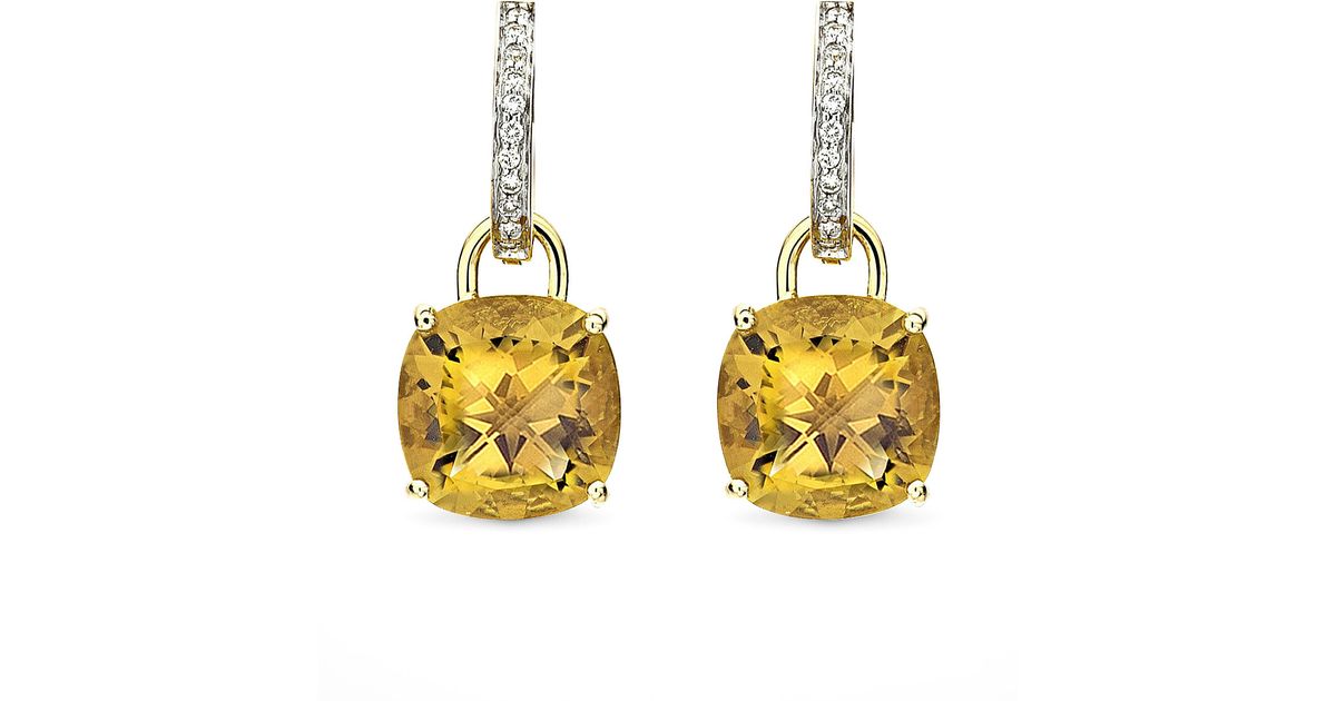 Lyst Kiki Mcdonough Eternal 18k Gold Citrine Diamond Earrings In Lyst Kiki Mcdonough Eternal 18k Gold Citrine Diamond Earrings In Metallic