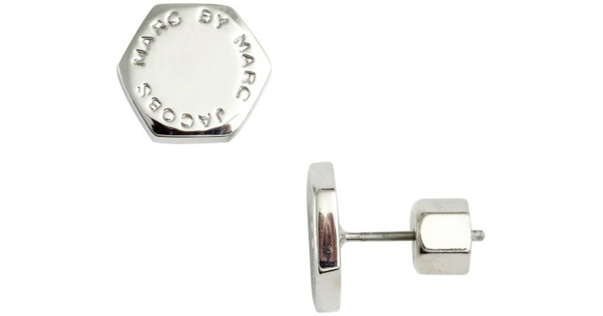 Lyst Marc By Jacobs Silver Plated Logo Bolt Stud Earrings Lyst Marc By Jacobs Silver Plated Logo Bolt Stud Earrings In Metallic