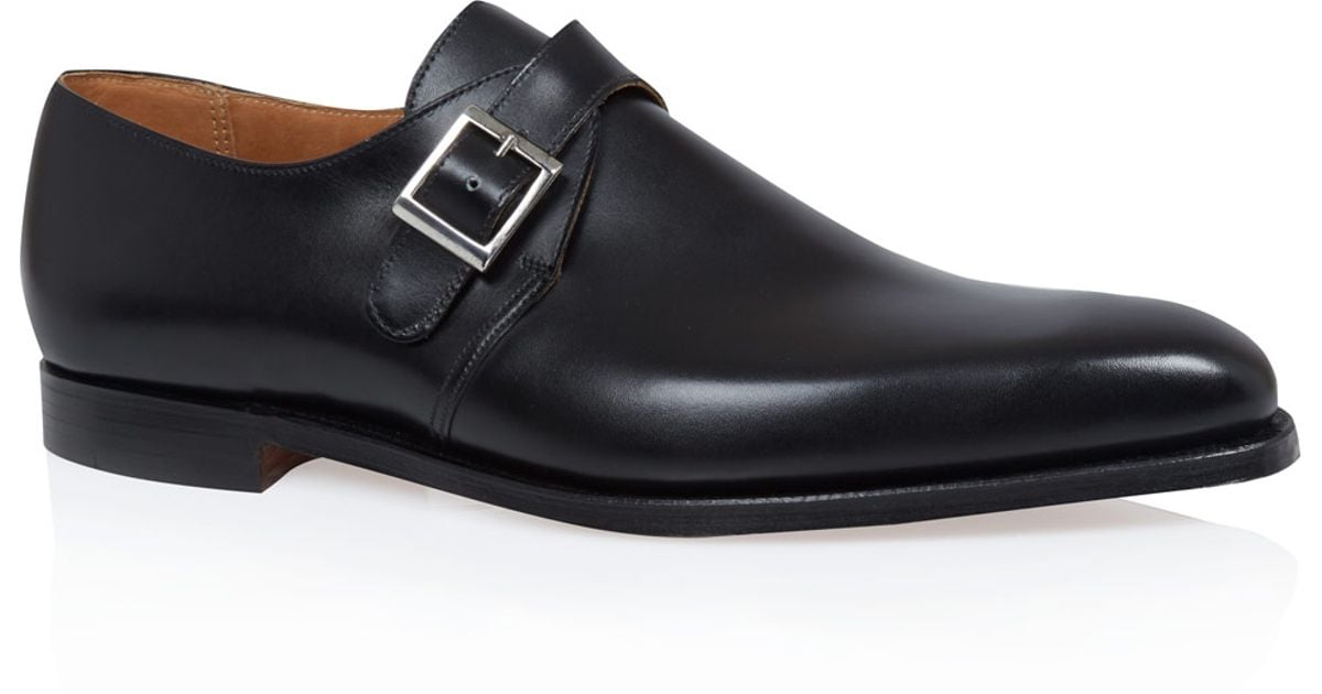 Men For Monk Black Shoes Jones Crockett In And Leather Strap axqCH