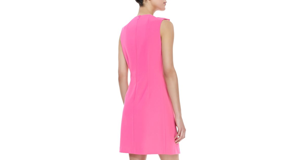 Lyst - Shoshanna Sleeveless Shift Dress in Pink