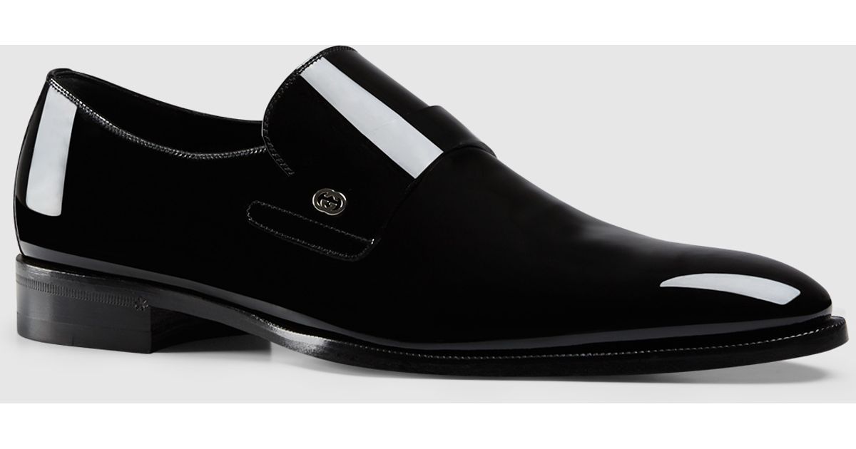 gucci patent leather shoes mens