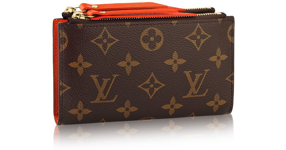 Louis vuitton Adele Compact Wallet in Red | Lyst