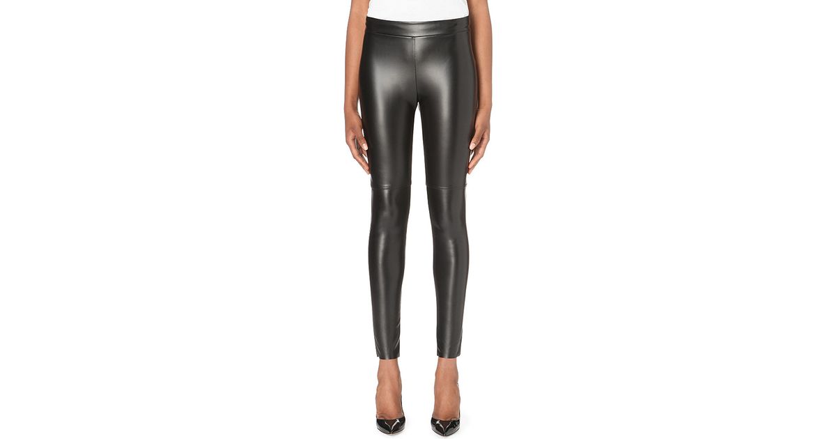 Wolford Estella Leatherette Leggings in Black Lyst