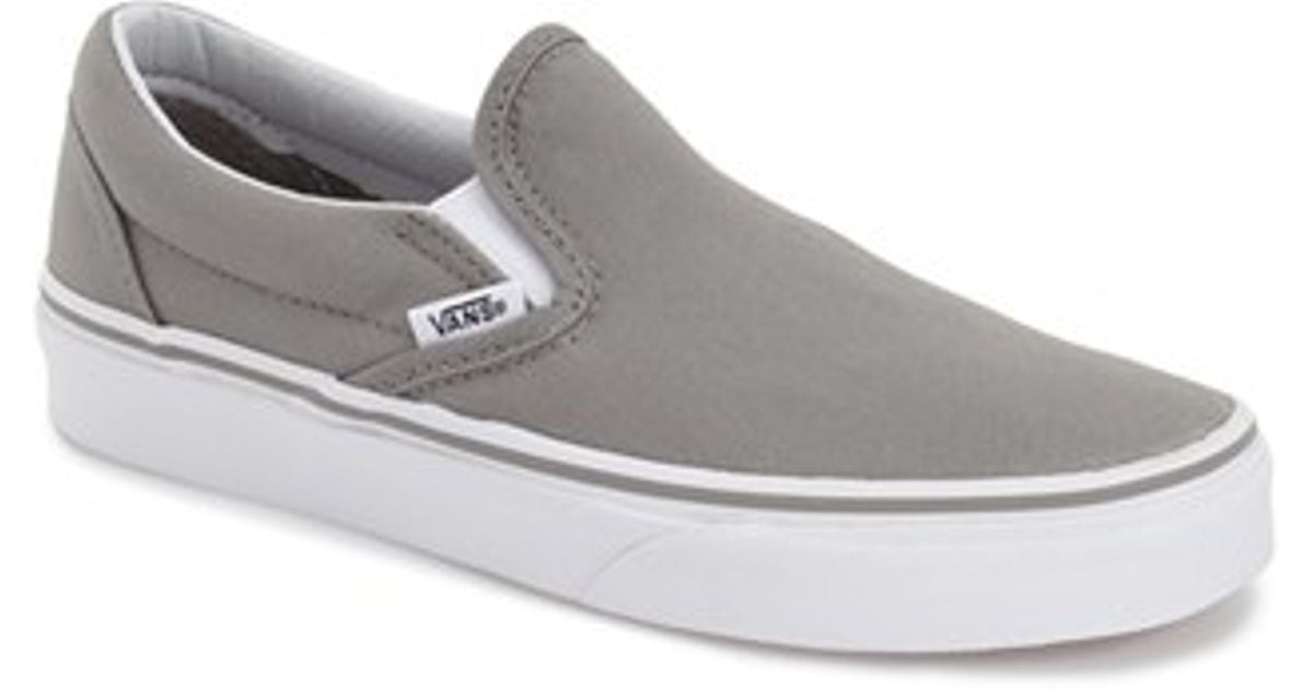 Lyst - Vans 'classic' Slip-on Sneaker in Gray