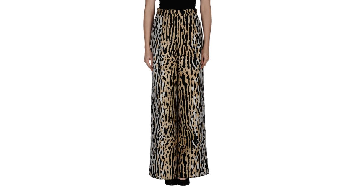 animal print wide leg pants