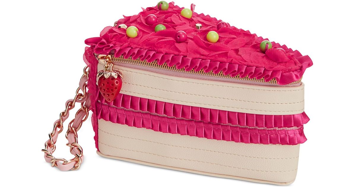 Lyst Betsey Johnson Cake Wristlet In Pink