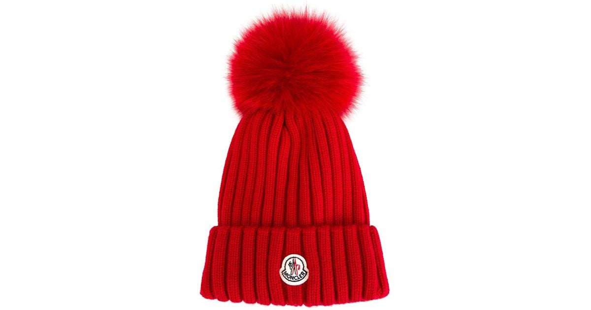 moncler red beanie moncler red beanie