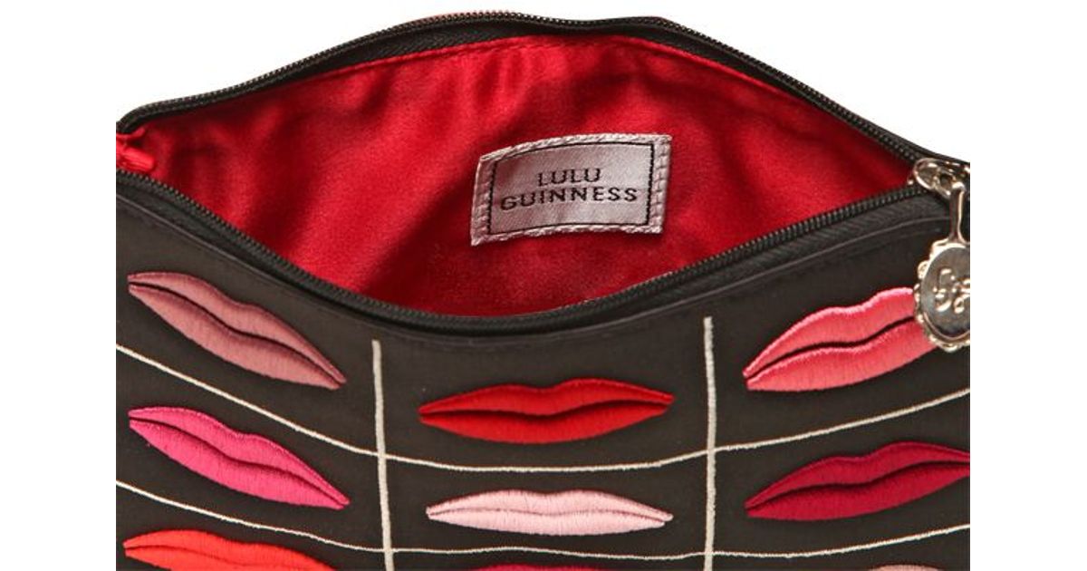 lulu guinness red lips coin purse