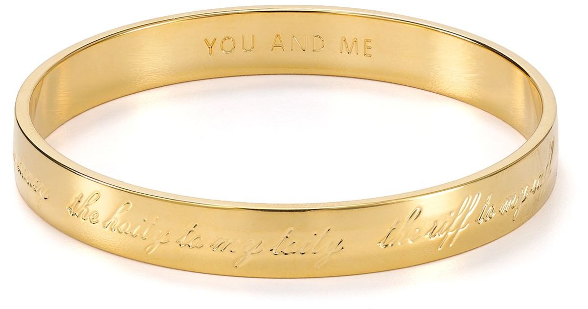 Lyst Kate Spade New York Maid Of Honor Idiom Bangle In Metallic