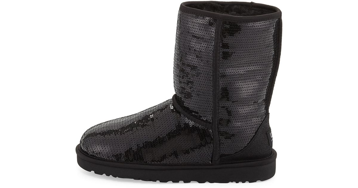 Ugg Sequined Sparkles Wool-lined Boot in Black | Lyst