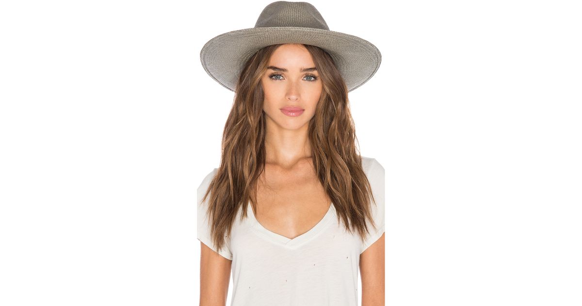 janessa leone angelica wide brimmed panama hat silver sage