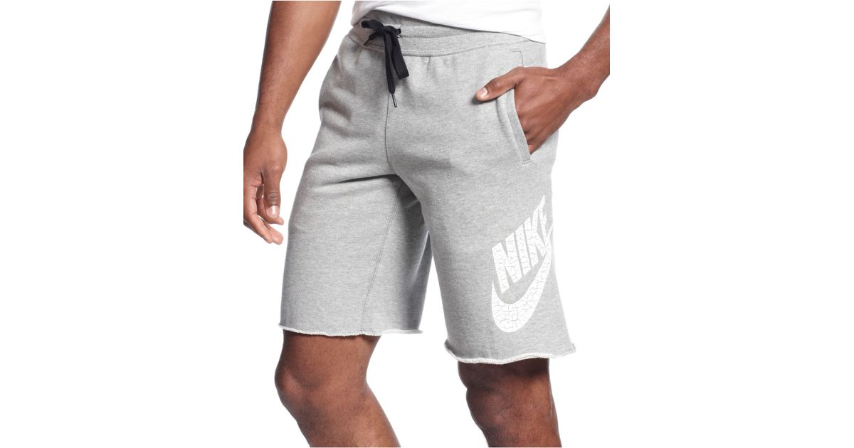 gray sweat shorts nike