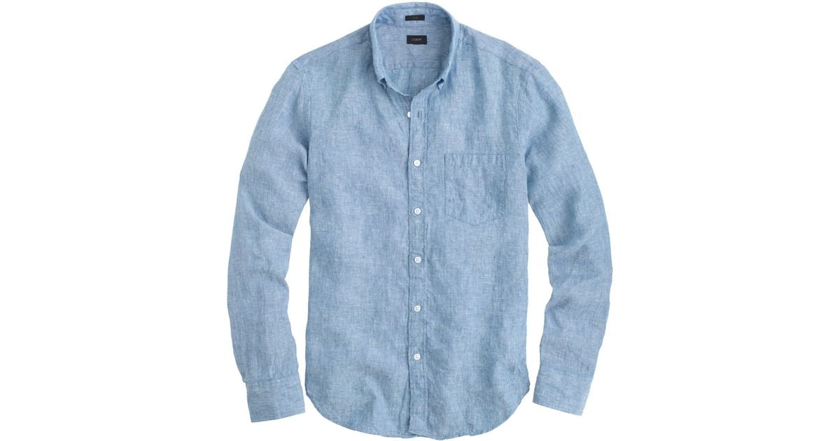 J crew Slim D lav  Irish Linen Shirt  in Blue for Men Lyst