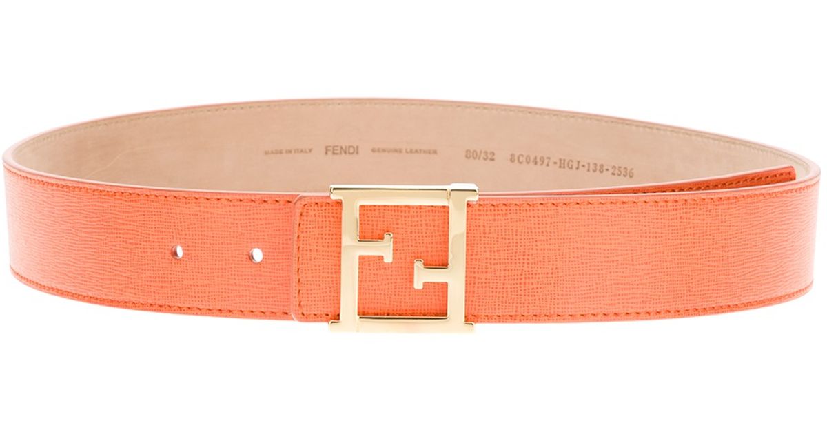 orange fendi belt