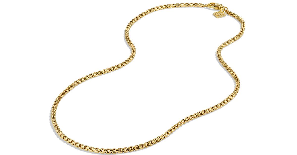 David yurman Small Box Chain In Gold, 18