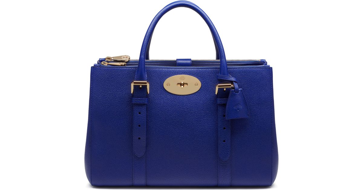 mulberry small zipped bayswater porcelain blue