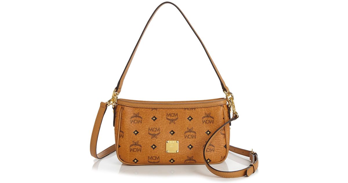 Lyst Mcm Visetos Small Shoulder Bag In Brown