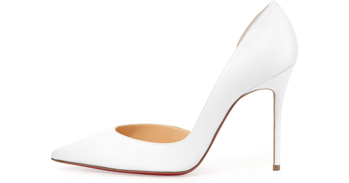 Christian louboutin Iriza Red Sole Half-dorsay Pump in Red (WHITE ...