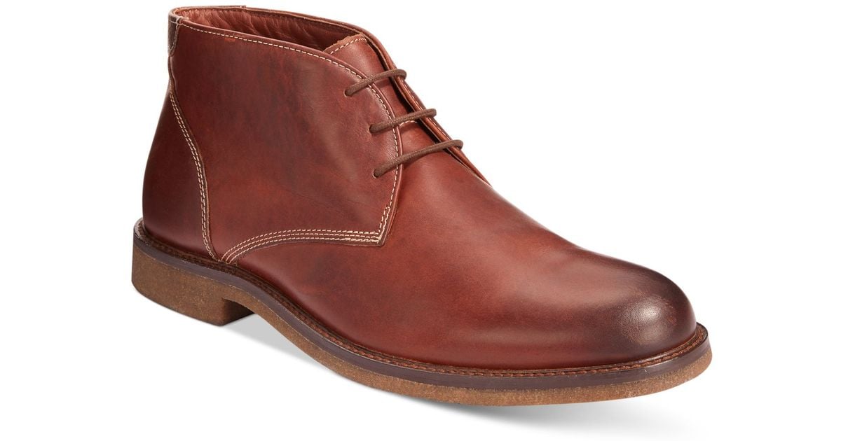 johnston and murphy copeland chukka red brown
