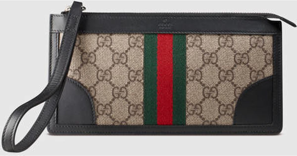 gucci supreme gucci wristlet