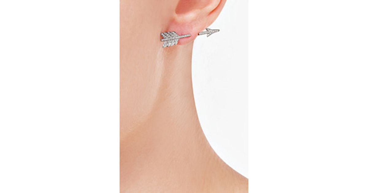 Lyst Anita Ko 18kt White Gold Single Arrow Earring With Diamonds Lyst Anita Ko 18kt White Gold Single Arrow Earring With Diamonds In