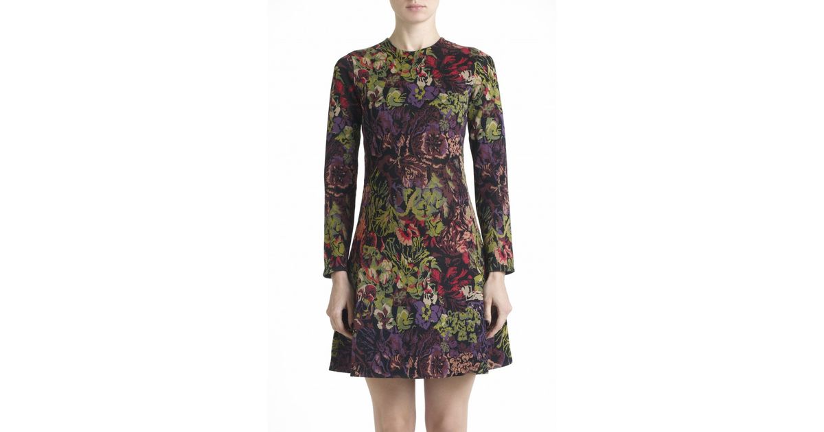 Valentino Jacquard Knit Floral Dress in Multicolor Lyst