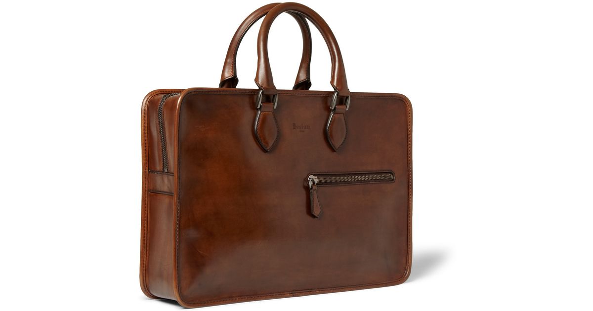 Lyst - Berluti Un Jour Venezia Leather Briefcase in Brown for Men