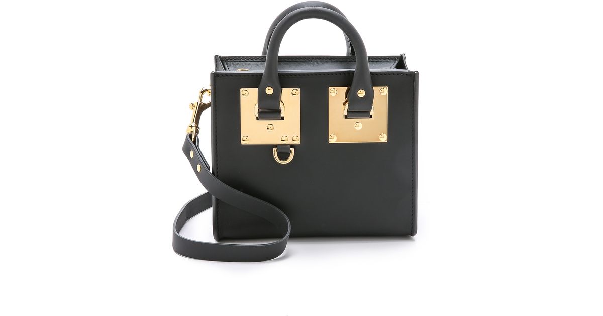 Lyst Sophie Hulme Mini Box Tote Bag In Black