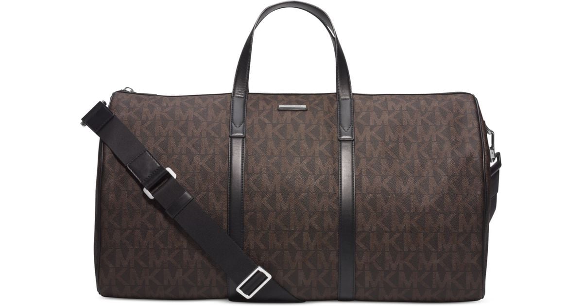 Lyst Michael Kors Signature Logo Jet Set Travel Duffle Bag In Lyst Michael Kors Signature Logo Jet Set Travel Duffle Bag In Brown For Men