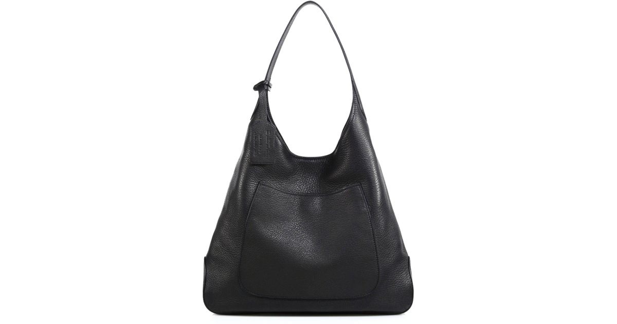 Prada Deerskin Hobo Bag in Black | Lyst  