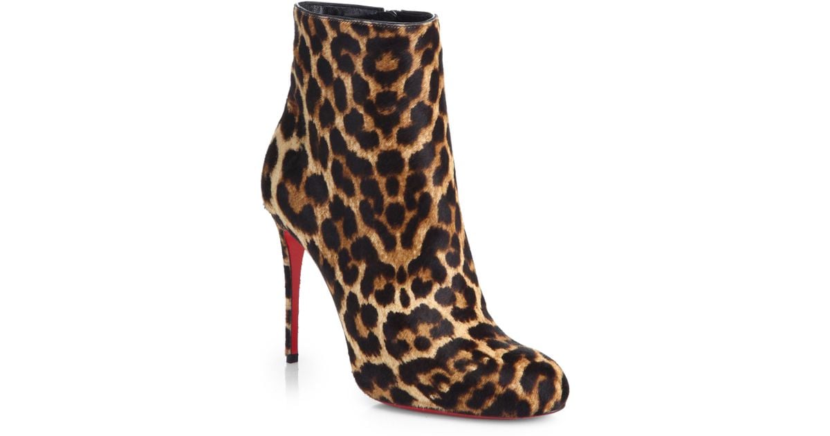 louis vuitton red bottom pumps - Christian louboutin Fifi Leopard-Print Calf Hair Boots in Animal ...