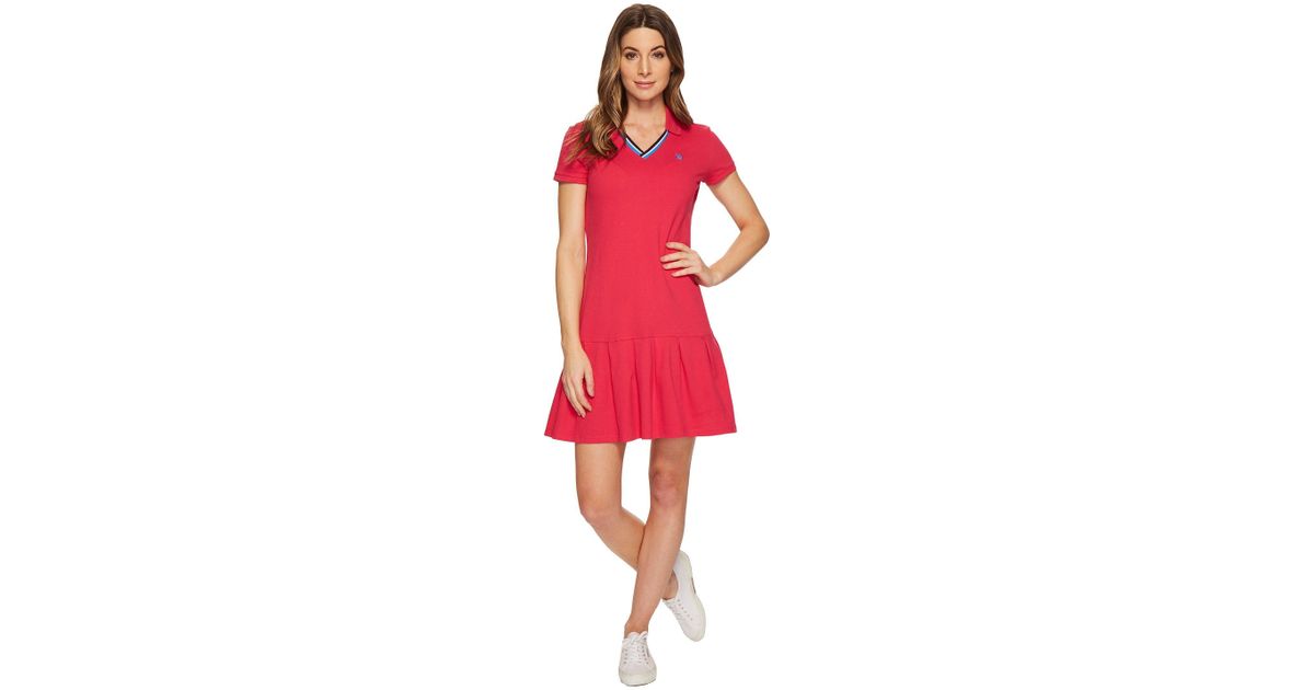 Pleated Polo Dress