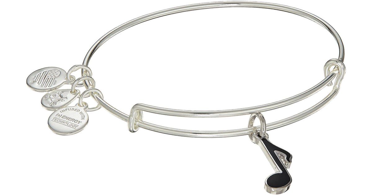 Lyst Alex And Ani Color Infusion Music Note Bracelet In Metallic