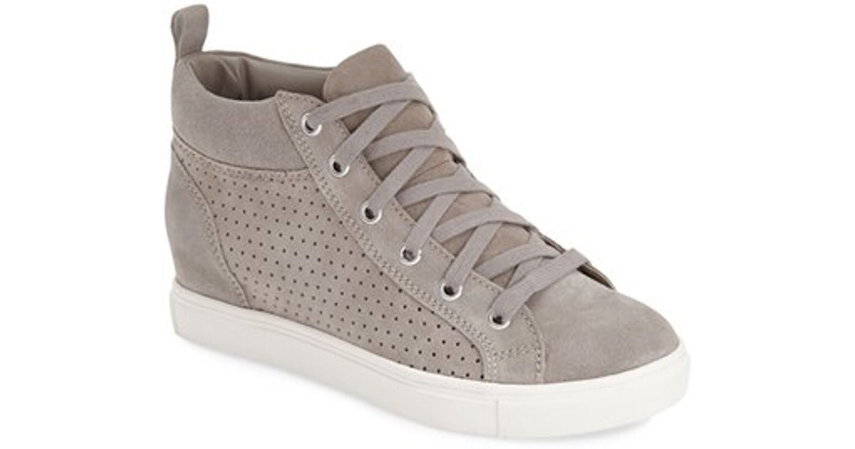 steve madden wedge sneakers gray