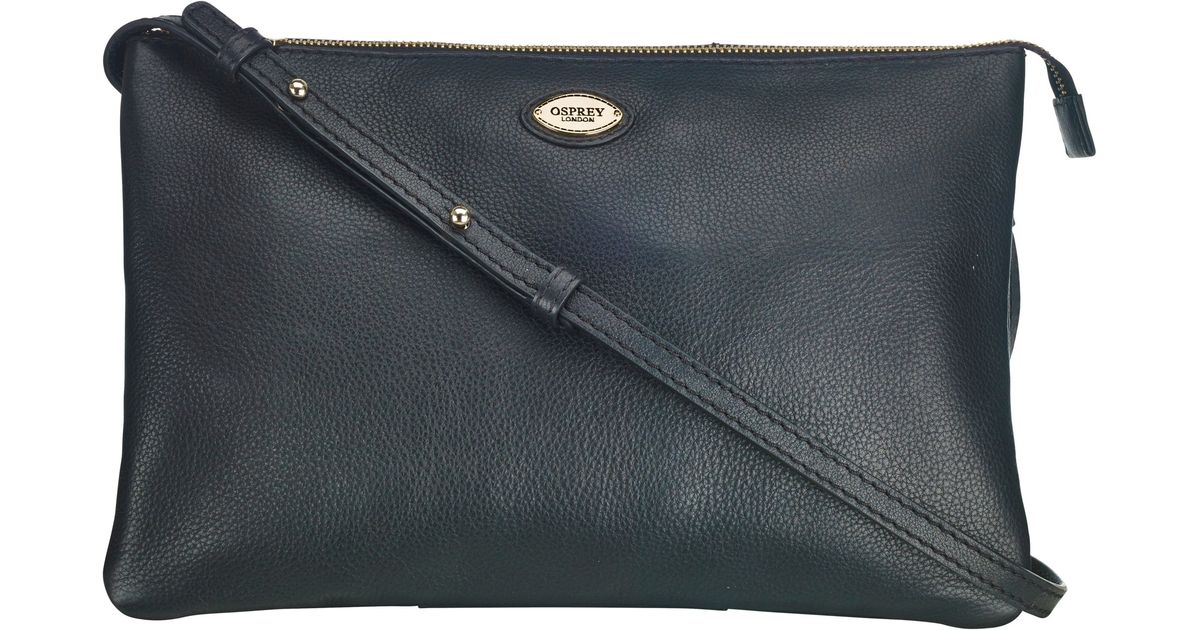 Osprey London Isla Leather Cross Body Bag In Black Lyst