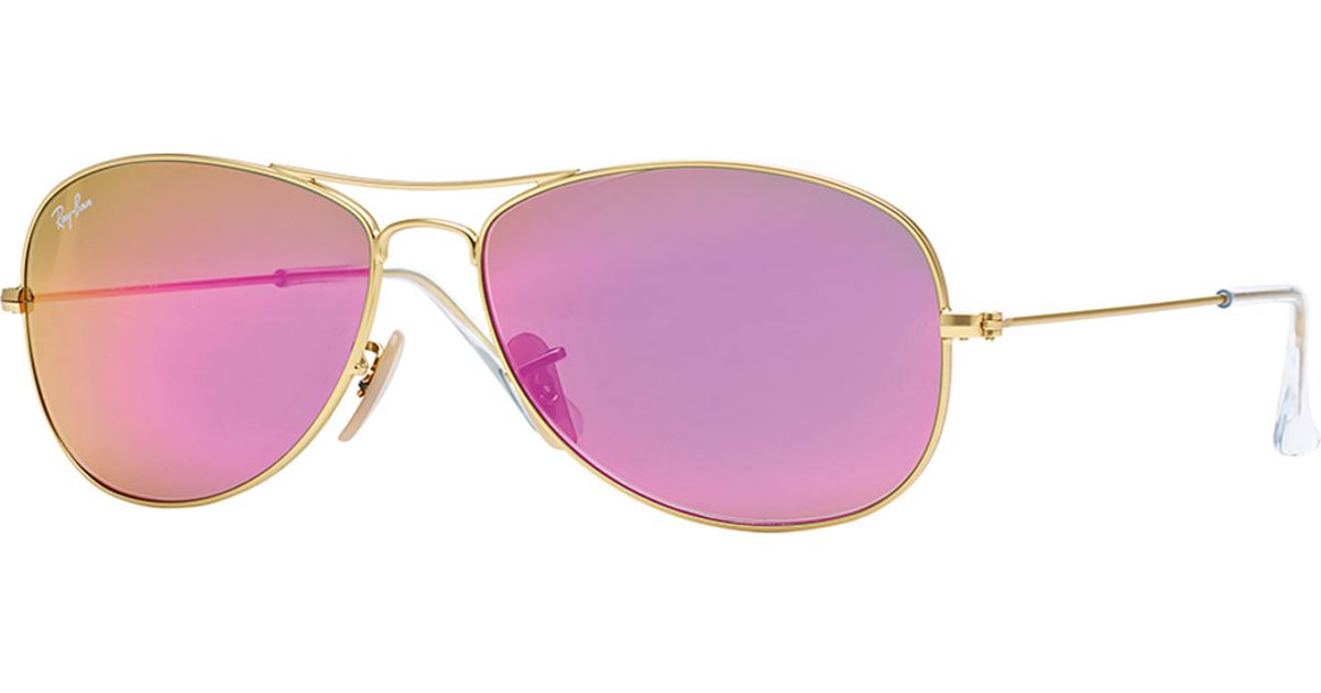 Rayban Aviator Sunglasses With Pink Mirror Lens in Pink Lyst