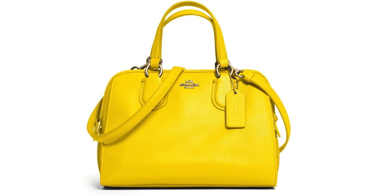 Yellow Leather Coach Handbags Coachclearance Coach Nolita Mini Satchel In Yellow Lyst