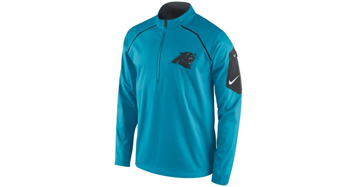 Nike Men's Carolina Panthers Alpha Fly Rush Quarter-zip Jacket in ... Nike Men's Carolina Panthers Alpha Fly Rush Quarter-zip Jacket in ...