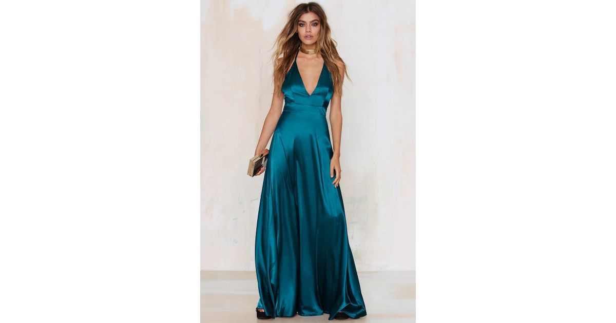 Twin Sister Grand Entrance Satin Maxi Dress - Dark Romance | Dark ...