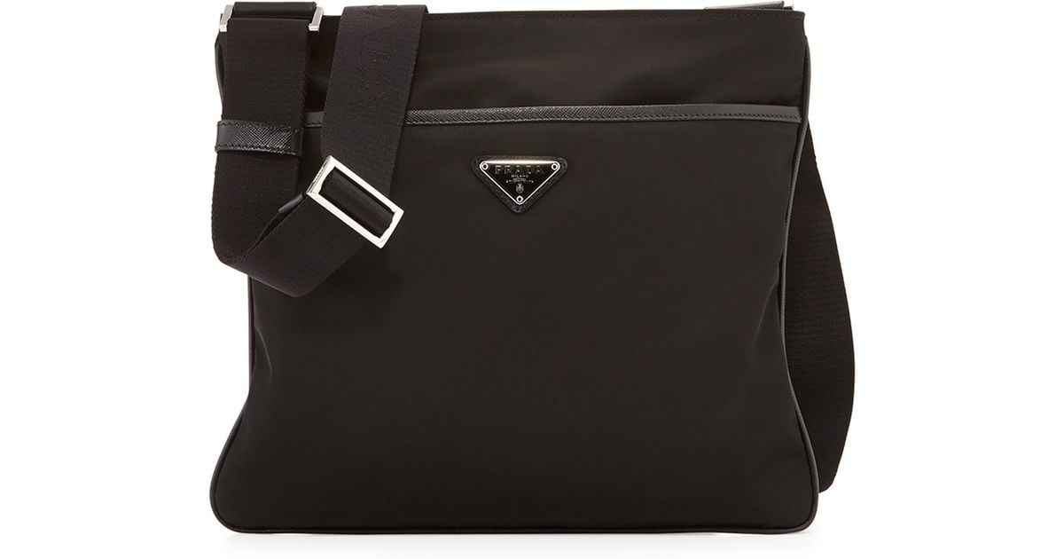 Prada Nylon Crossbody Bag in Black for Men | Lyst