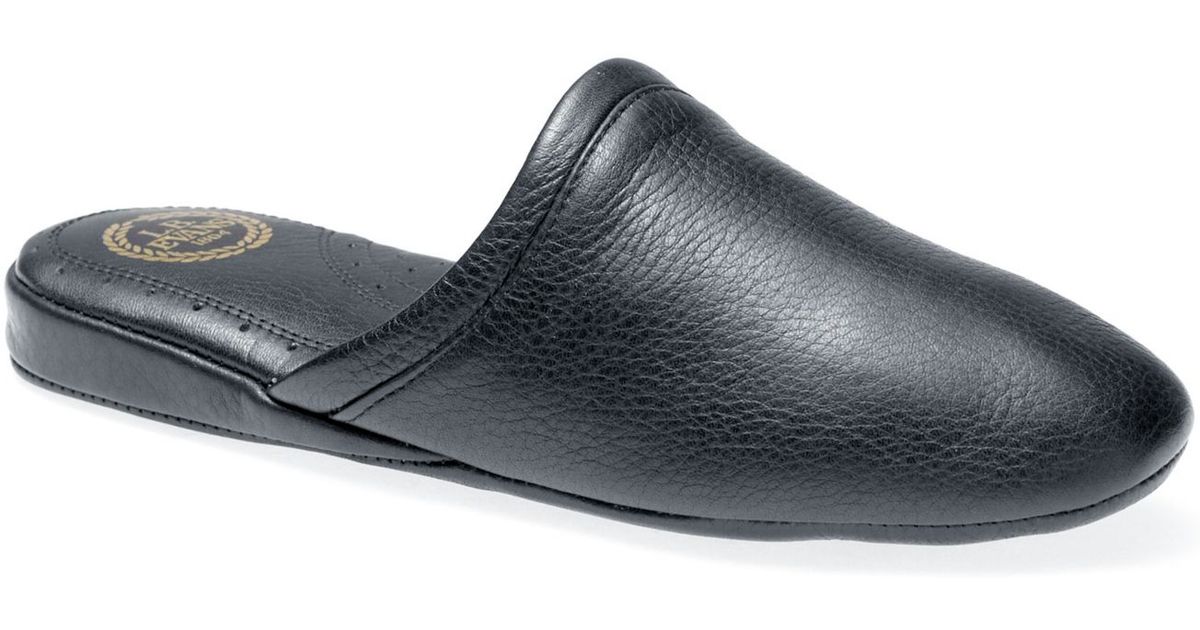 Lyst - L.B. Evans Aristocrat Scuff Leather Slippers in Black for Men