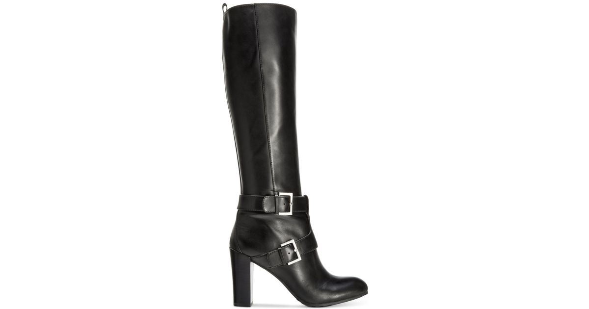 nine west wide calf leather boots