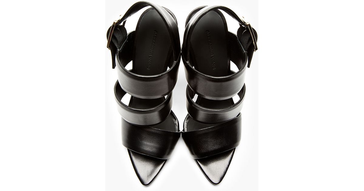 Lyst - Alexander Wang Black Leather Refined Kerry Slingback Heels in Black