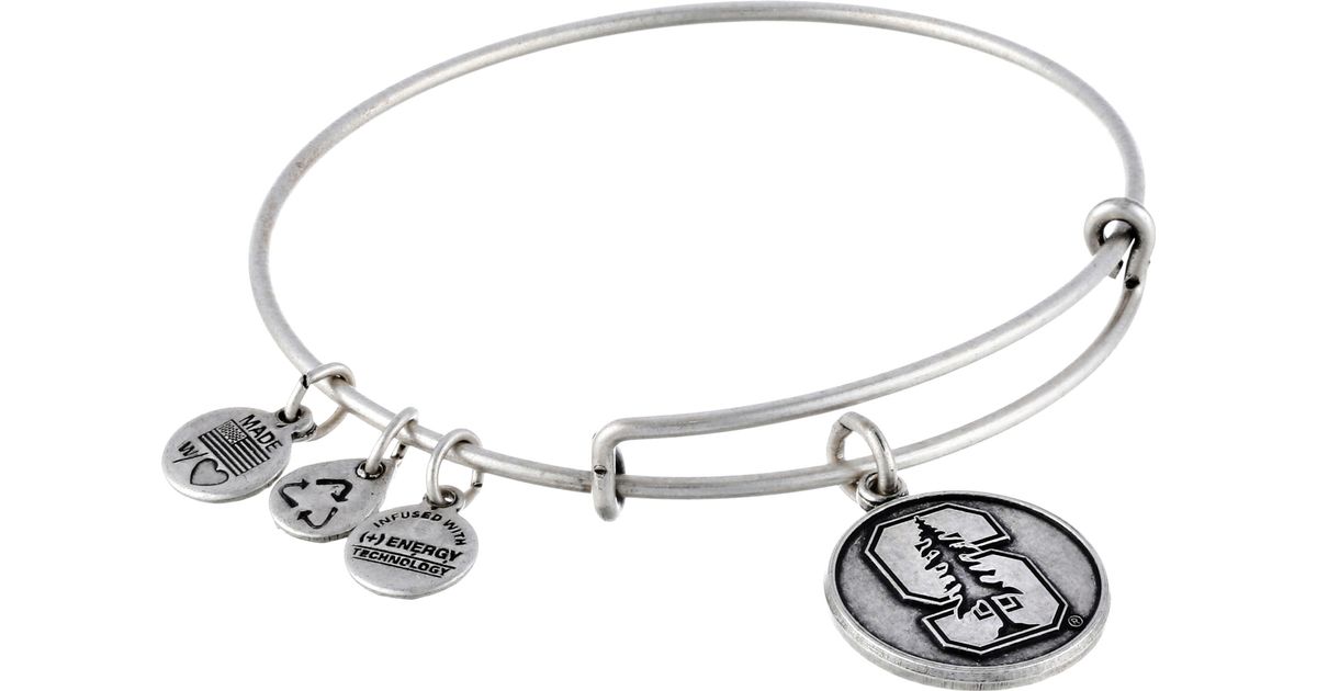 Lyst Alex And Ani Stanford University Logo Charm Bangle In Metallic