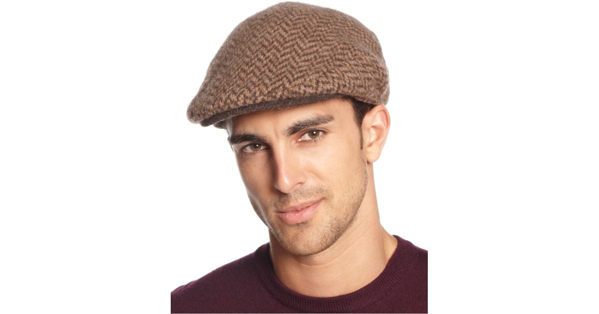 Lyst - Polo Ralph Lauren Herringbone Driver Cap in Brown for Men