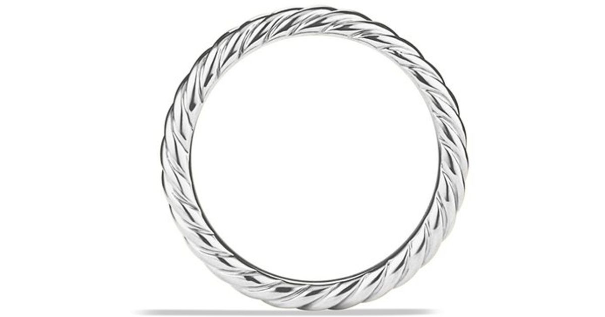 Lyst David Yurman Cable Wedding Band In Platinum Metallic For Men