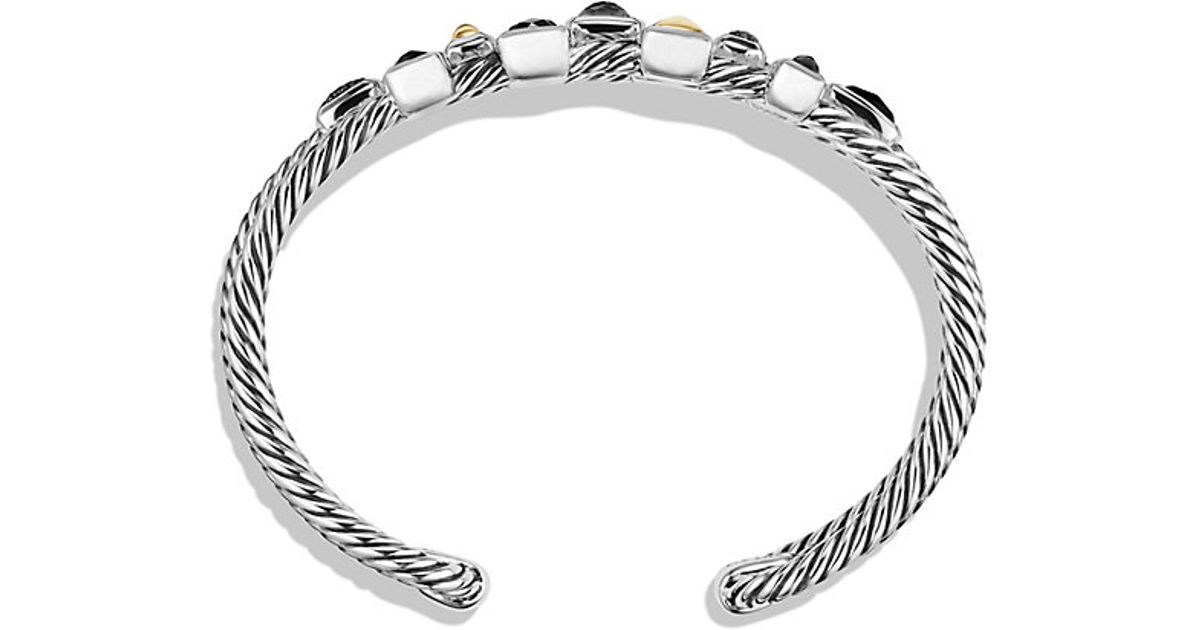 Lyst David Yurman Confetti Narrow Cuff Bracelet With Diamonds And Lyst David Yurman Confetti Narrow Cuff Bracelet With Diamonds And Gold In Metallic