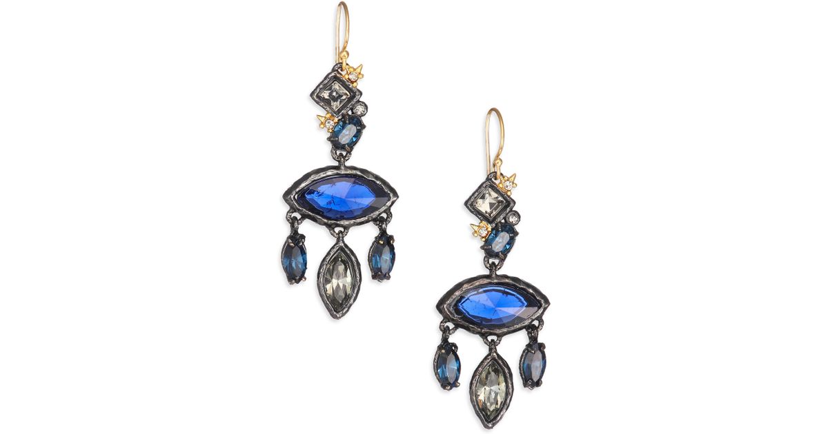 Lyst Alexis Bittar Elements Dark Alchemy Crystal Rocky Marquis Lyst Alexis Bittar Elements Dark Alchemy Crystal Rocky Marquis Chandelier Earrings In Blue