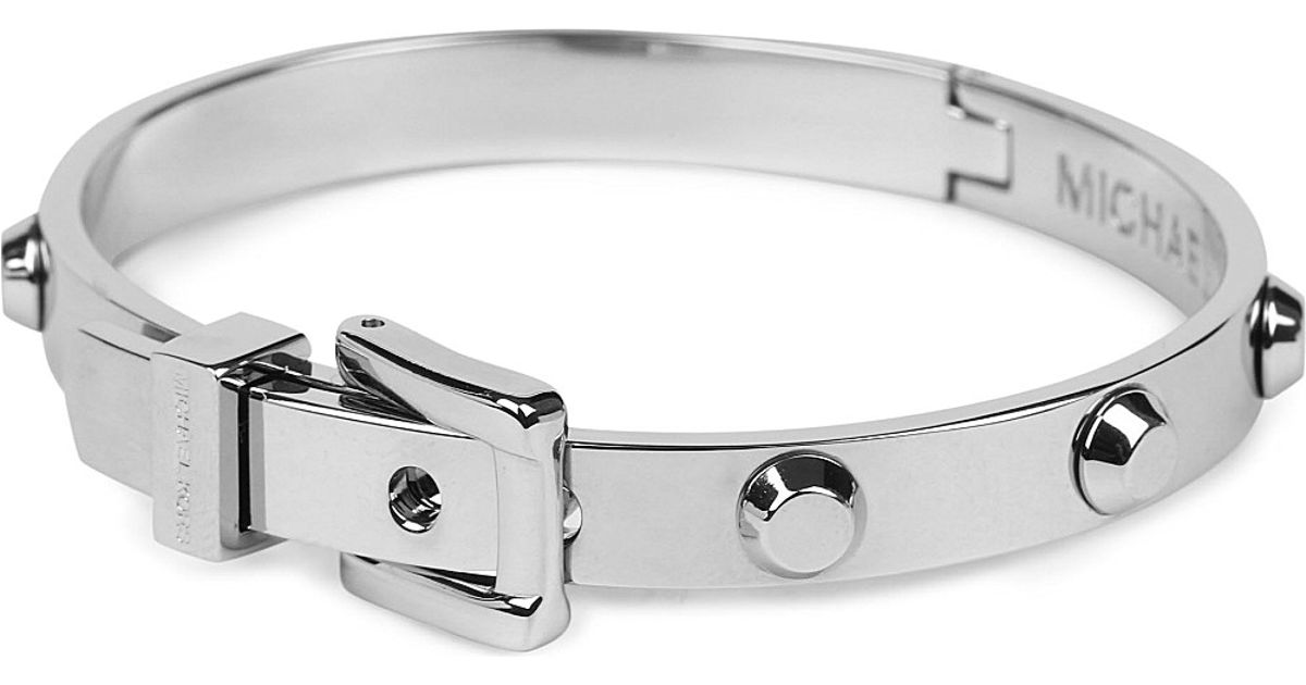 Lyst Michael Kors Astor Buckle Bangle Bracelet In Metallic
