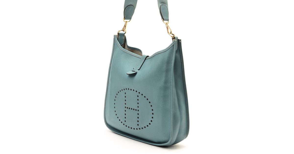 Herms Herm??S Blue Evelyne Gm Shoulder Bag in Blue | Lyst  